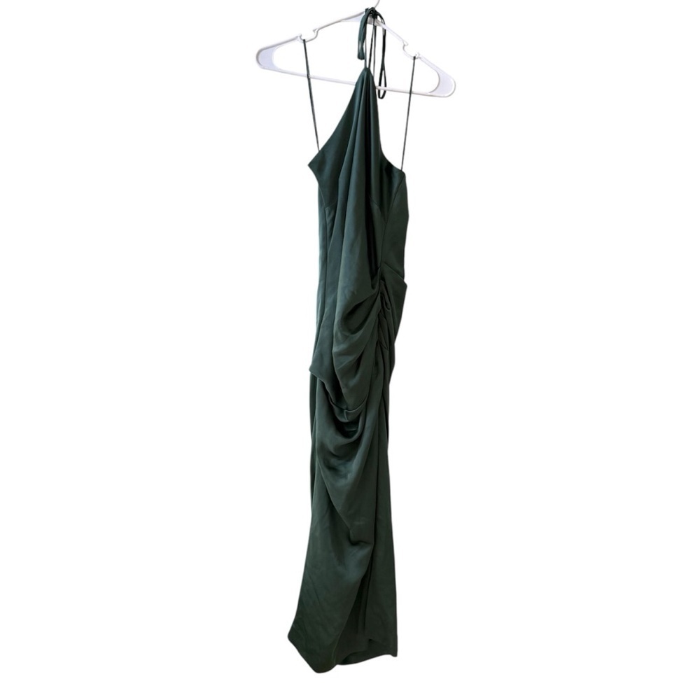 🆕 SIMKHAI Hansel Halter Neckline Maxi Dress Park Slope Green Sz 4 - Picture 2 of 9
